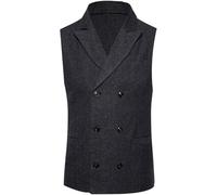 VUIKLCty Chaleco Informal de Negocios for Hombre, Chaleco liviano, Chaleco de Traje Ajustado, Traje de Neopreno for niñas(Darkgray,M)