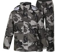 VUIKLCty Chaqueta impermeable para hombre chaqueta impermeable Camuflaje para mujer Chaqueta de ciclismo Chaqueta impermeable Chaqueta ultraligera plegable con pantalones camping y viajes al aire