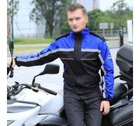 VUIKLCty Chaqueta impermeable para hombre, chaqueta impermeable para hombre, chaqueta de ciclismo para hombre, chaqueta de lluvia transpirable con pantalones, ultraligera y plegable para viajes de