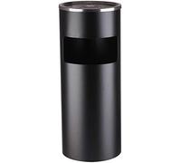 VUIKLCty Contenedores Contenedores Redondos De Acero Inoxidable Lobby del Hotel Cenicero De Cigarrillos Contenedores Al Aire Libre (Color : Black)