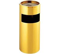 VUIKLCty Contenedores Contenedores Redondos de Acero Inoxidable Lobby del Hotel Cenicero de Cigarrillos Contenedores al Aire Libre (Color : Yellow)