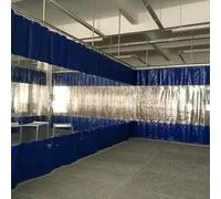 VUIKLCty Cortina de Puerta Transparente Impermeable, Cortina de partición Deslizante a Prueba de Polvo for almacén de Lavado de Coches(3.4x2.5m)