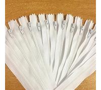 VUIKLCty Cremalleras en Espiral de Nailon de 10 cm - Suministros de Costura DIY for Ropa - 10 Piezas(Bianco)