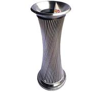 VUIKLCty Cubo de Basura Cubo de Basura de Acero Inoxidable Cubo de Basura Interior Cenicero Vertical Cubo de Basura Baño de Hotel Papelera de Reciclaje de Oficina al Aire Libre(Chrome)