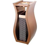 VUIKLCty Cubo de Basura de Acero Inoxidable (con Cubo Interior) Cubo de Basura for Exteriores Almacenamiento Calle Cubo de Basura for Exteriores Cenicero Vertical(Rose Gold)