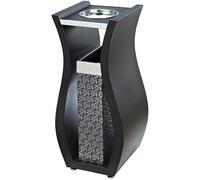 VUIKLCty Cubo de Basura de Acero Inoxidable (con Cubo Interior) Cubo de Basura for Exteriores Almacenamiento Calle Cubo de Basura for Exteriores Cenicero Vertical(Nero)