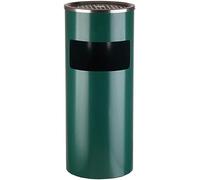 VUIKLCty Cubo de Basura for Exteriores Cubo de Basura cilíndrico de Acero Inoxidable Jardín de Cocina con Tapa Cenicero de vestíbulo Cubo de Basura(Green)