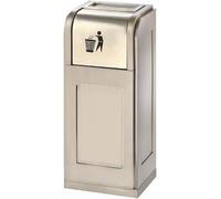 VUIKLCty Cubo de basuraCubo de Basura con cenicero Vertical cuadradoPatioambiental Cubo de Basura Exterior con Cubo interiorCubo de Basura de Calle(Champagne Gold)