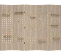 VUIKLCty Decoración de tabiques domésticos Pantalla de privacidad Independiente de Madera Maciza, estantería for Sala de Estar, Comedor, Entrada Separadores de ambientes Colgantes(6pcs)