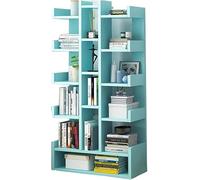 VUIKLCty Estantería Piso Hogar Estante Simple Simple Estudiantes Modernos Librería Gabinete De Oficina Estantes De Libros (Color : White)(BLU)