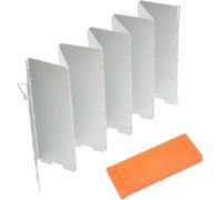 VUIKLCty Estufa de Camping Plegable de aleación de Aluminio portátil, Parabrisas, 8 Placas(Silver)