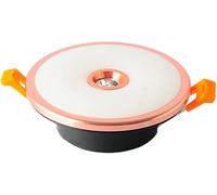 VUIKLCty Focos empotrables Redondos de atenuación de Tres Colores Led, focos empotrables COB Modernos de 3W, for Pasillo, Dormitorio, Entrada, Oficina, Tienda(Rose Gold)