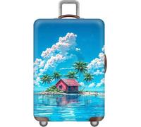 VUIKLCty Funda for Equipaje de 18 a 32 Pulgadas con diseño de Cremallera elástica; Lavable a máquina y Resistente a los arañazos.(Sea Surface,XL)