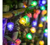 VUIKLCty Guirnalda de Luces, Luces solares, decoración Exterior, Guirnalda, iluminación con 8 Modos, Resistente al Agua(Color,7m 50led)