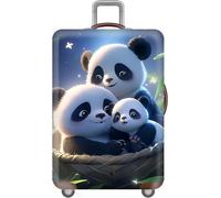 VUIKLCty Juego de Fundas for Maletas de Viaje con Estampado de Panda 3D for Maletas de 18 a 32 Pulgadas: Lavables a máquina y Resistentes a los arañazos(Style 25,M)