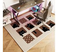 VUIKLCty Las Alfombrillas rectangulares for sillas de Oficina Son adecuadas for Proteger alfombras y Pisos de Madera(Black Cat,80x160cm)