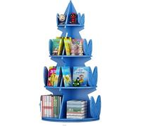 VUIKLCty Librería Rotación Librería Simple Librería Creativa Sala de Estar Multifuncional Estudio Gabinete de Almacenamiento (Color: Verde)(BLU)