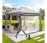 VUIKLCty Lonas de Vinilo Transparente con Ojales for Patios, Lonas de Lona Resistentes, Cubierta Protectora Multiusos Impermeable(1.8x4m/6x13ft)