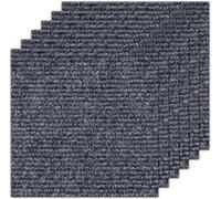 VUIKLCty Losetas de Alfombra for el hogar, losetas de Alfombra Autoadhesivas de 12x12 Pulgadas, fáciles de Instalar y Cortar, pelar y Pegar, 6 Piezas extraíbles(Dark Grey)