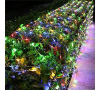 VUIKLCty Luces de Red solares, Luces de Hadas llevadas Impermeables 8 Modos Luces de Cadena de Cortina Luces de Malla(Color)