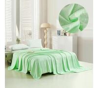 VUIKLCty Manta refrescante de Jacquard en Forma de corazón, Ideal for quienes tienden a Sentir Calor (Solo Manta)(Green,150x230cm)