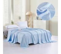 VUIKLCty Manta refrescante de Jacquard en Forma de corazón, Ideal for quienes tienden a Sentir Calor (Solo Manta)(BLU,150x230cm)