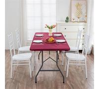 VUIKLCty Mantel De Cerveza Rectangular Impermeable, Ideal for Acampar Y Picnics(Burgundy,76x244cm)