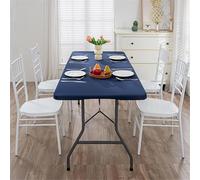 VUIKLCty Mantel De Cerveza Rectangular Impermeable, Ideal for Acampar Y Picnics(Navy,76x244cm)