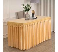 VUIKLCty Mantel Rectangular de Terciopelo con Flecos, for congresos y exposiciones.(Champagne,120x60x75cm)