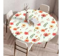 VUIKLCty Mantel Redondo Impreso, Cubierta de Mesa elástica, Mantel for Fiestas y Uso en Cocina(1 UK,100cm)