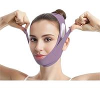 VUIKLCty Mascarilla Lifting Ajustable en Forma de V for reafirmar la papada(Purple)