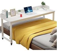 VUIKLCty Mesa de Cama con Ruedas, estación de Trabajo móvil, Escritorio de Estudio for el hogar/Hospital