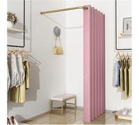 VUIKLCty móvil y portátil Probador de Tienda de Ropa, Vestuario con Pista móvil con Kit de Cortina, Vestuario montado en la Pared, Pantalla de Visibilidad de 90, 4 tamaños(J,120x120cm)