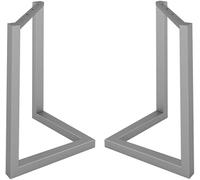 VUIKLCty Par de Patas de Soporte Plateadas en Forma de V, Marco de Soporte de Mesa Grande, Patas de Soporte for Mesa de Centro de 40 a 70 cm(60 * 68)