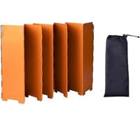 VUIKLCty Parabrisas Plegable portátil for Estufa de Camping, 10 Platos(Orange)