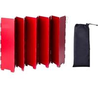 VUIKLCty Parabrisas Plegable portátil for Estufa de Camping, 10 Platos(Rosso)