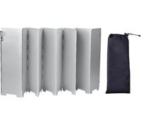 VUIKLCty Parabrisas Plegable portátil for Estufa de Camping, 10 Platos(Silver)