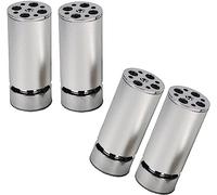 VUIKLCty Patas de Muebles de Metal de 4 Pulgadas, pies de sofá de Tubo Redondo Moderno, Patas de gabinete de aleación de Aluminio, pies de Cocina Ajustables(18cm/7.1in)