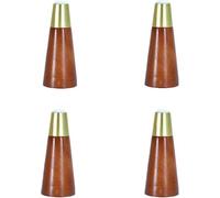 VUIKLCty Pies De Sofá, Pies De Repuesto De Cubierta De Pie De Aleación De Cobre Cónicos for Mesitas De Noche, Bancos Y Armarios, Juego De 4 Piezas, Marrón, 7,1 Pulgadas(Brown,7.1in/18cm)