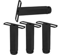 VUIKLCty Pies de Soporte for Marco de Cama de Altura Ajustable, 4 Uds., Patas for Muebles de Acero y Metal Resistente con Tornillos (20cm/7,9 Pulgadas, con Forma)(T-Shaped,20cm/7.9in)