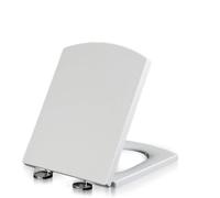 VUIKLCty Plástico Resistente Asiento de Inodoro Cuadrado Fijo Superior Circular Cuadrado Cubierta de Asiento de Inodoro Fácil de Limpiar