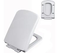 VUIKLCty Plástico Resistente Asiento de Inodoro de Cierre Suave con bisagras Ajustables for una extracción rápida. Construcción Duradera de Polipropileno. Fácil de Limpiar(04D)