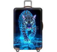 VUIKLCty Protector elástico for Maleta de 18-32 Pulgadas, Funda Protectora for Equipaje, Lavable, antiarañazos(Leopard,M)