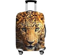 VUIKLCty Protector elástico for Maleta de 18-32 Pulgadas, Funda Protectora for Equipaje, Lavable, antiarañazos(Leopard,M)