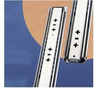 VUIKLCty Rieles guía con rodamiento de Bolas de extensión Total y guías for cajones triples(5 Pair)