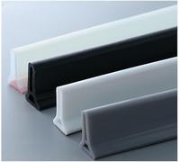 VUIKLCty Sello de mampara de Ducha hermético, Barrera de umbral de Suelo de habitación húmeda, Cuenca de Presa, Barrera Plegable Superior, Tira de Presa, Tira de Barrera Flexible(Bianco,10m/393 Inch)