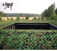 VUIKLCty Sencillo Anti-cámara Camuflaje Red de Camuflaje Neto Selva Verde sombreado Red de Barrera Anti-falsificación Neto al Aire Libre sombreado Neto de Tela Verde del ejército portátil(6x8M)