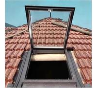 VUIKLCty Trampilla de Mantenimiento de Techo, claraboya de Vidrio Templado, Cubierta de claraboya de ático, Garaje, Escalera y solárium(78 * 98cm)