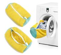 Vuitte 2 bolsas de lavado de zapatos para lavadora, bolsa de lavado de zapatos reutilizable, bolsa de lavado de zapatos para lavadora y secadora para limpiar todos los tipos y tamaños de zapatos