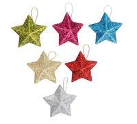 VUIUYOIES 6 Colgantes de Estrella navideña Que realzan el navideño en Cualquier Lugar, un Adorno Colgante para árbol.